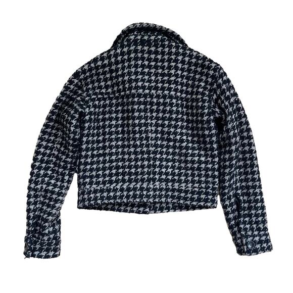 Avec Les Filles Lea Houndstooth Shimmer Cropped Jacket Size XS - Picture 5 of 7